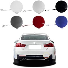 Car Rear Bumper Tow Hook Cover Compatible With BMW 4 Series M-Sport F32 Coupe F33 F36 Gran Fit 418i 425i 435i 440i 2014 2015 2016 2017 2018 2019 Trailer Cover Cap 51128060849 Towing Eye Cap Unpainted