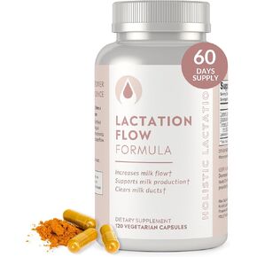 Holistic Lactation® Lactation Flow Formula (60 Servings), Supplement to Support Breastmilk Flow & Milk Supply, Contains Breastfeeding Probiotic and Choline, Lecithin-Free