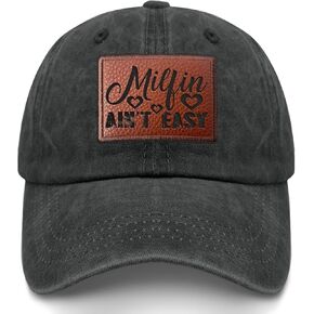 Milfin Ain't Easy – Funny Laser Engraved Hat – Adjustable Humor Cap for Women Who Like Engraved,Baseball Caps Suitable for Streetwear