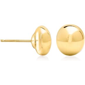 Ross-Simons 8mm 14kt Yellow Gold Flattened Bead Stud Earrings