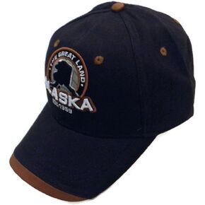 Alaska Globe Map Design Dark Purple Ball Cap Style Hat Adult OSFA