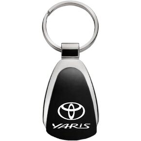 Au-TOMOTIVE GOLD Tear Drop Key Chain for Toyota Yaris (Black)