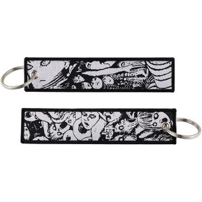 Pinstant Junji Ito Japanese Horror Manga Anime Tomie Uzumaki Keychain Key Tag Chain Fob Ring