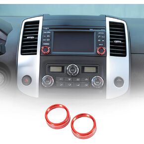 Center Console Volume Control Knob Cover Compatible with Nisan Frontier 2014-2020 Aluminum Alloy Car Sound Volume Adjust Knob Cover Decoration Interior Accessories(Silver)