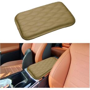 Leather Car Armrest Box Pad, Waterproof Car Center Console Cushion Pad, Car Armrest Cover Protector, Universal Car Interior Accessories for Car, Truck, SUV (Black)