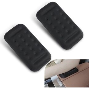 2 PCS Car Central Armrest Pad, Relieve Arm Pressure Memory Foam Elastic Support Pad, Sweat-Absorbent Breathable Soft Rest Pad with Non-Slip Bottom, Universal for Cara Home Office (Black)