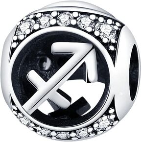 Silver Charms for Pandora Bracelets and Necklaces 12 Horoscope Pendant for Women Jewelry Gifts