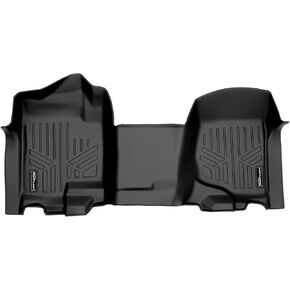 SMARTLINER Floor Mats 1st Row Liner Set Black for 2007-2013 Silverado/Sierra 1500-2007-14 2500/3500 HD Crew or Extended Cab