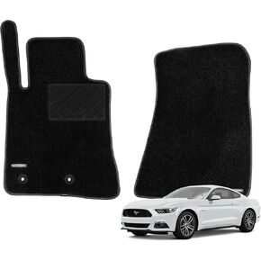 WENNEBIRD Superior Carpet Floor Mats for 2015-2025 Ford Mustang EcoBoost, Mustang GT, Mustang Shelby GT, Premium All Weather Anti-Slip Waterproof Floor Liners, 0.6 Inch Thickness Rugs - 3pc