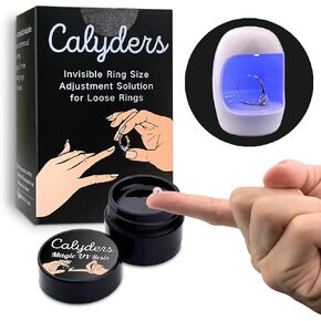 Ring Sizers for Loose Rings, Calyders Upgraded Ring Size Adjuster Magic UV Resin & Professional UV Lamp, Ultimate Solution for Any Ring Size with Easy Application and Removal