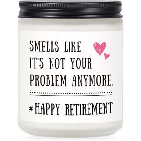 Retirement Gift for Woman - Funny Retirement Candle, Retirement Gifts for Women Men 2025, Happy Retirement Gifts for Coworker, Friends, Teacher, Boss, Nurse, Handmade, 7oz