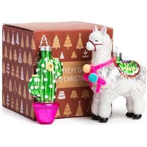 Every Day is Christmas Glass Blown Ornaments Cute Hand Made Figurines Tree Decoration (Nativity Set)
