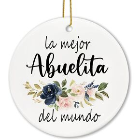 Voatok Spanish Abuelita Ornament, Abuelita Gifts Christmas Ornament, Gifts for Abuelita Grandma Ornaments for Christmas Tree, Grandma Gifts from Grandchildren, Abuelita Decorative Hanging Ornament
