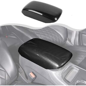 Center Console Cover Fit for 2011-2020 Jeep Grand Cherokee/for 2011-2024 Dodge Durango Armrest Box Trim, Carbon Fiber