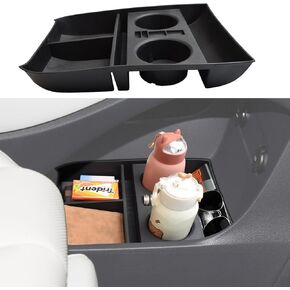TACOBRO Lower Center Console Organizer Tray Compatible with Hyundai Palisade 2020 2021 2022 2023 2024 2025 Accessories, Palisade Insert Secondary Storage with Cup Holder