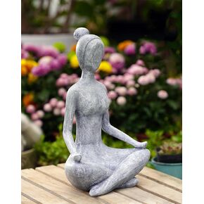 Goodeco 12.5" L×10" H Meditating Yoga Frog Statue - Gifts for Women/Mom, Zen Garden Frog Figurines for Home and Garden Decor, Frog Decorations Gift Ideas, Frog Gifts for Women