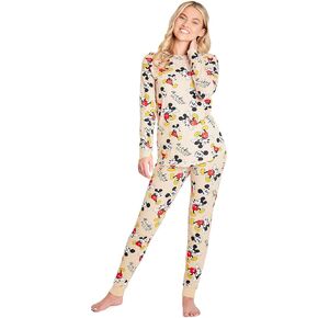Disney Stitch Womens Pyjamas Set - Nightwear Top and Long Bottoms PJs Lounge Set Women and Teenagers S-XL Stitch Gifts