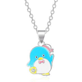 Hello Kitty Tuxedo Sam Womens Pendant Necklace 18" - Silver Plated Brass and Enamel Necklace Officially Licensed Sanrio