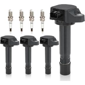 UF582 Ignition Coil & 4504 Double Iridium Spark Plug for 2006-2011 Honda Civic 1.8L L4 Replaces# GN10324 IC662 C1580