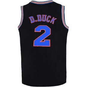 Mens Basketball Jersey #2 D Duck 90s Moive Space Shirts 90s Hiphop Party Clothing