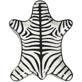 Zebra Stripe Jewelry Tray Ring Trinket Dishes Ceramic Decorative Holder Gifts for Women Engagement Brithday