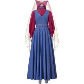 MyheroCos Fox Maid Marian Cosplay Costume Renaissance Costume Women's Blue Dress with Headdress