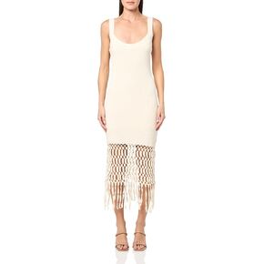 AMUR Women's Archie Fringe Crochet Midi