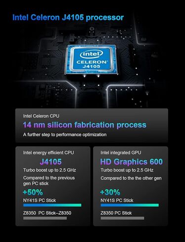 عصا كمبيوتر صغيرة بدون مروحة Intel Alder Lake-N100 8GB DDR5 256GB eMMC، Win 11 Pro Micro Computer Stick HDMI/Mini DP Dual 4K@60 هرتز، WiFi 6، BT5.2، Gigabit Ethernet، Stick PC للأعمال/الصناعة/IOT in Kuwait