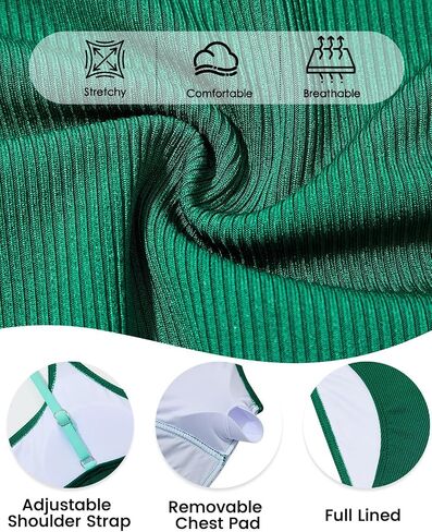 Century Star High Waisted Bikini Sets for Women Sporty Two Piece Swimsuit Ribbed Color Block Bathing Suit in Saudi Arabia