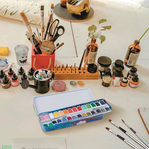 DAHO Tin Pencil Box with World Famous Arts for School, Office, Home, Makeup Storage (Starry Night Over The Rhone) in Saudi Arabia