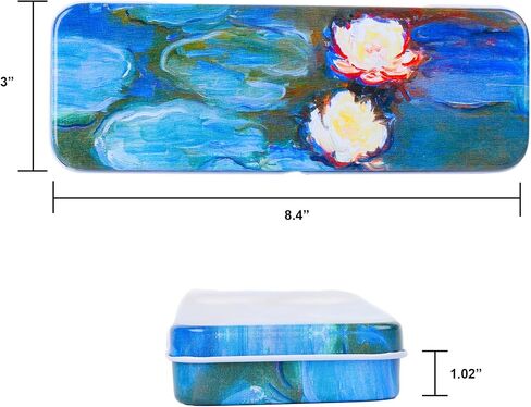 DAHO Tin Pencil Box with World Famous Arts for School, Office, Home, Makeup Storage (Starry Night Over The Rhone) in Saudi Arabia