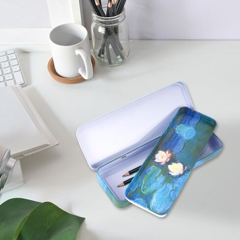 DAHO Tin Pencil Box with World Famous Arts for School, Office, Home, Makeup Storage (Starry Night Over The Rhone) in Saudi Arabia
