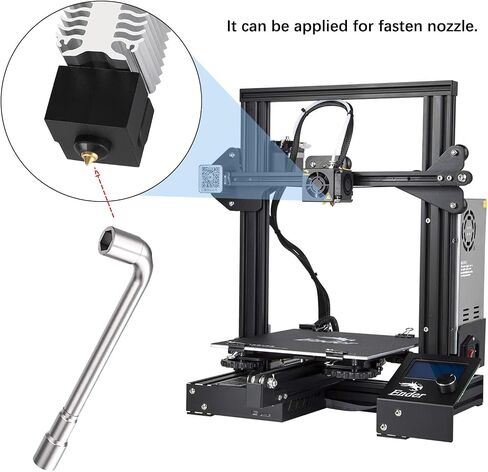 5PCS Ender 3 V3 KE 3D Printer Hardened Nozzles, 0.4mm 3D Printer Hardened Steel Nozzles Kit, High-Speed Printing and High Flow Extruder Nozzles for Creality K1/ K1 Max/CR-M4/CR-10 SE 3D Printer in Saudi Arabia