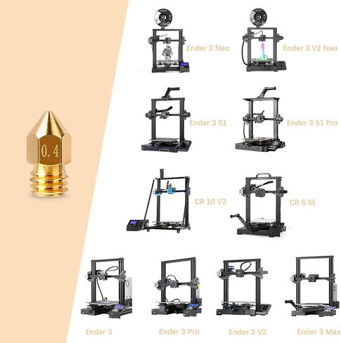 5PCS Ender 3 V3 KE 3D Printer Hardened Nozzles, 0.4mm 3D Printer Hardened Steel Nozzles Kit, High-Speed Printing and High Flow Extruder Nozzles for Creality K1/ K1 Max/CR-M4/CR-10 SE 3D Printer in Saudi Arabia