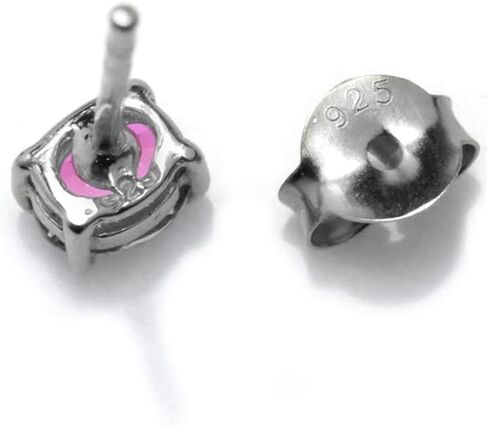 Silvershake 5X4mm Petite Oval Shape Birthstone Gemstones White Gold Plated or Yellow Gold Plated 925 Sterling Silver Stud Earrings Jewelry for Women or Teens First or Second Hole Piercing in Kuwait