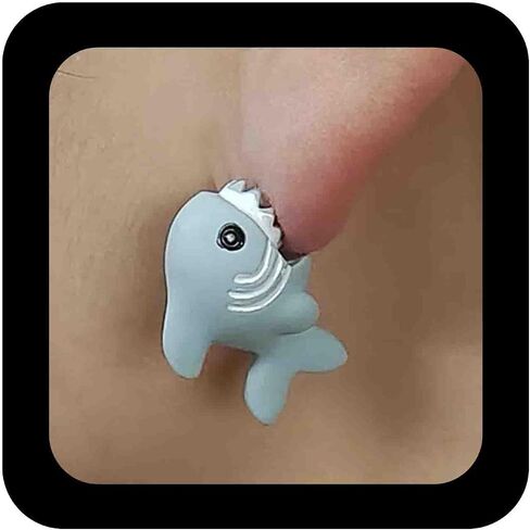 Cute Cartoon Animal Stud Earrings Funny Animal Bite Earrings Yellow Dod Earrings 3D Clay Polymer Earrings Cartoon Dog Bite Earrings Jewelry For Women(Yellow Dog) in Saudi Arabia