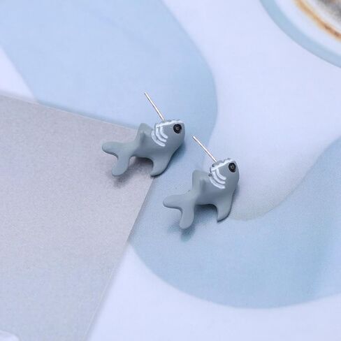 Cute Cartoon Animal Stud Earrings Funny Animal Bite Earrings Yellow Dod Earrings 3D Clay Polymer Earrings Cartoon Dog Bite Earrings Jewelry For Women(Yellow Dog) in Saudi Arabia