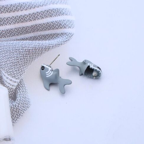 Cute Cartoon Animal Stud Earrings Funny Animal Bite Earrings Yellow Dod Earrings 3D Clay Polymer Earrings Cartoon Dog Bite Earrings Jewelry For Women(Yellow Dog) in Saudi Arabia