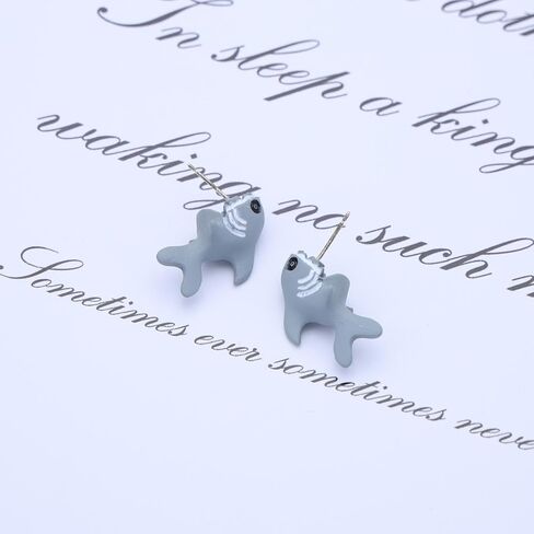 Cute Cartoon Animal Stud Earrings Funny Animal Bite Earrings Yellow Dod Earrings 3D Clay Polymer Earrings Cartoon Dog Bite Earrings Jewelry For Women(Yellow Dog) in Saudi Arabia
