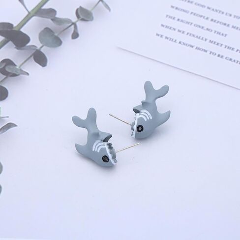 Cute Cartoon Animal Stud Earrings Funny Animal Bite Earrings Yellow Dod Earrings 3D Clay Polymer Earrings Cartoon Dog Bite Earrings Jewelry For Women(Yellow Dog) in Saudi Arabia
