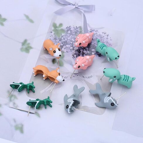Cute Cartoon Animal Stud Earrings Funny Animal Bite Earrings Yellow Dod Earrings 3D Clay Polymer Earrings Cartoon Dog Bite Earrings Jewelry For Women(Yellow Dog) in Kuwait