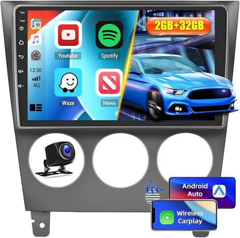 2G+32G Inefala لـ Subaru Impreza WRX STI 2003-2006 Android 13 مجموعة ستيريو مع Carplay اللاسلكي وAndroid Auto، راديو بشاشة لمس عالية الدقة 9 بوصة مع GPS WiFi BT EQ 28UI USB Mic كاميرا احتياطية in Kuwait