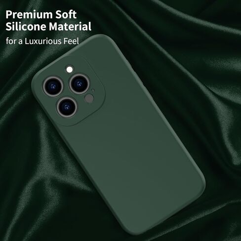 bicol Compatible with iPhone 15 Pro Case with Screen Protector,Enhanced Camera Lens Protection,Soft Liquid Silicone Protective Cover,Slim Fit Protective Phone Case 6.1" Light Brown in Kuwait