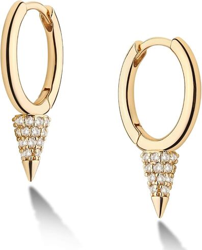 VALLOEY ROVER Gold Earrings for Women 14k Gold Plated Simple Hoops Earrings Dainty Boho Cute Hypoallergenic Cubic Zirconia Ear Jewelry for Women in Saudi Arabia