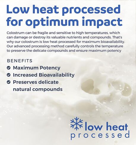 Colostrum 1,000mg (Non-GMO) 30% IgG Immunoglobulins - Immune System Support, Gut Health & Respiratory Health Supplement - Low Heat Processed Bovine Colostrum - 60 Capsules - No Powder or Pills in Kuwait
