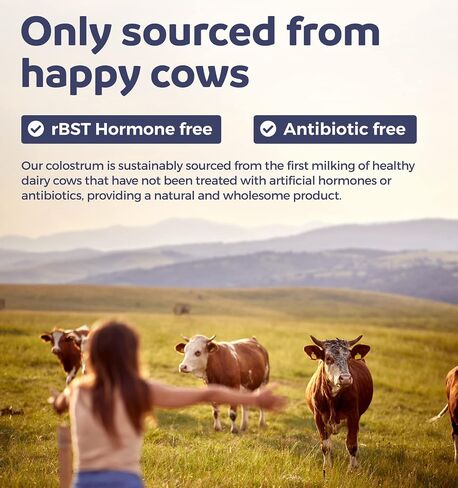 Colostrum 1,000mg (Non-GMO) 30% IgG Immunoglobulins - Immune System Support, Gut Health & Respiratory Health Supplement - Low Heat Processed Bovine Colostrum - 60 Capsules - No Powder or Pills in Kuwait