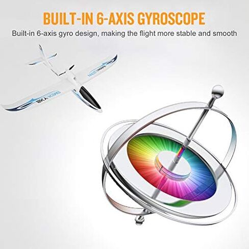 طائرة GoolRC WLtoys F959S RC، Sky-King 2.4G 3CH 6 محاور جيروسكوبية للتحكم عن بعد، طائرة شراعية ثابتة الجناح للبالغين أو الأطفال، RTF جاهزة للطيران (أحمر) in Saudi Arabia