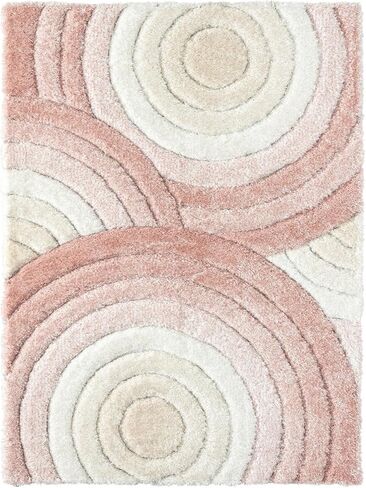 LUXE WEAVERS مجموعة Lantanas 7071 وردي 5x7 سجادة منطقة هندسية حديثة in Kuwait