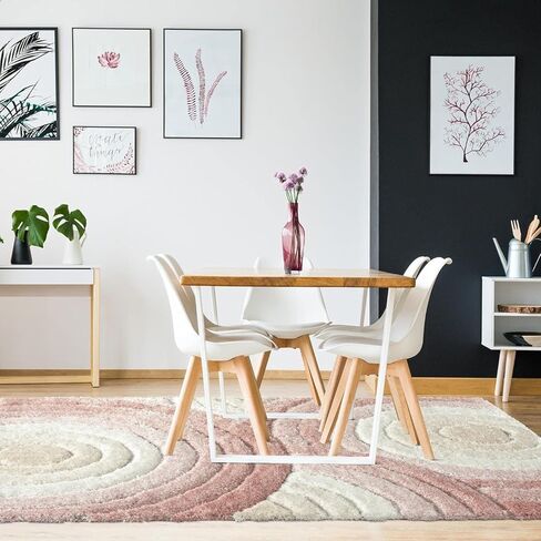 LUXE WEAVERS مجموعة Lantanas 7071 وردي 5x7 سجادة منطقة هندسية حديثة in Kuwait