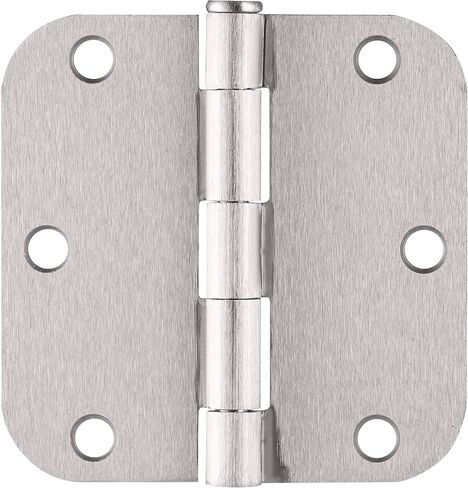 Door Hinges for Interior Doors 6-Pack 3.5-inch x 3.5-inch – Rounded 5/8-inch Radius Steel Door Hinge – Matte Black – Fits Standard Doors – Design House 189548 in Kuwait